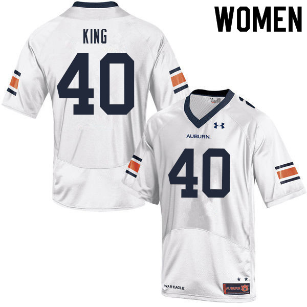 Women's Auburn Tigers #40 Landen King White 2021 College Stitched Football Jersey